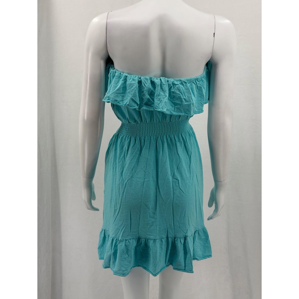 Lilly Pulitzer Dress Women XS Blue Strapless Ruffle Beach Summer Vacation Cotton - Picture 5 of 14